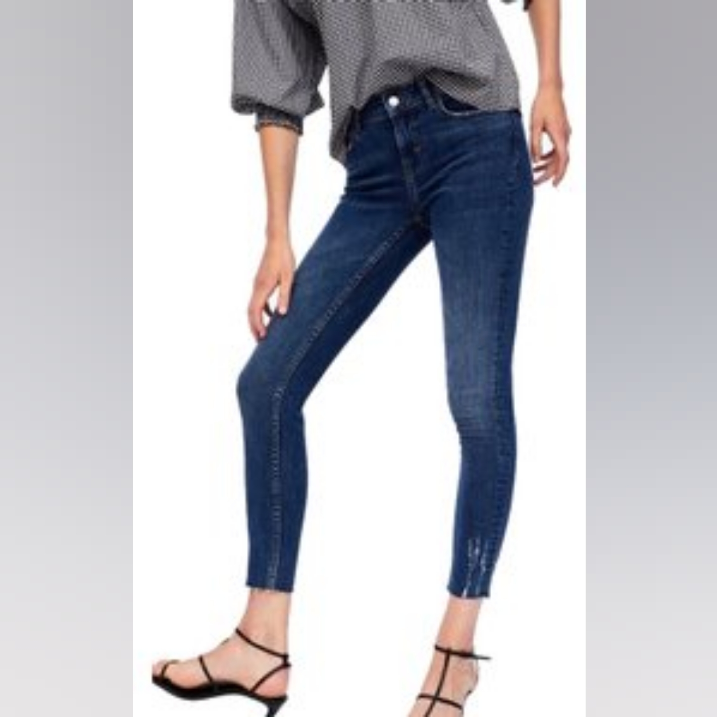 Zara Basic Raw Hem Jeans